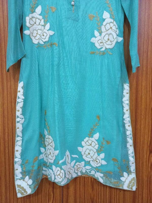 3 piece soft cotton net dress 1