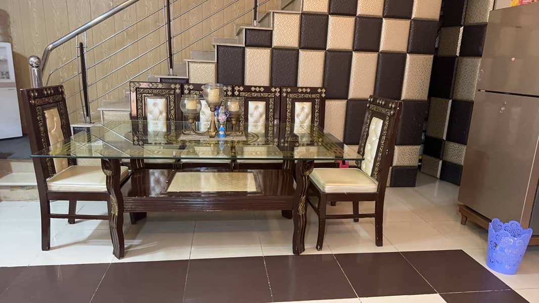 6 chairs dinning table set 0