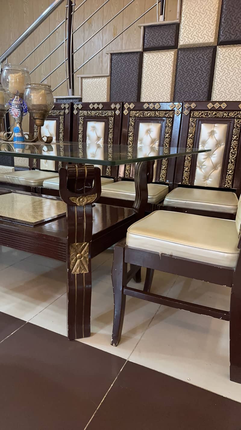 6 chairs dinning table set 4