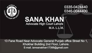 Lawyer in lahore