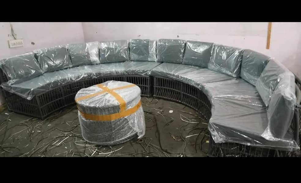 Rattan garden Lawn,Rattan L-Shaped Sofa/7 seater corner sofa /outdood 5
