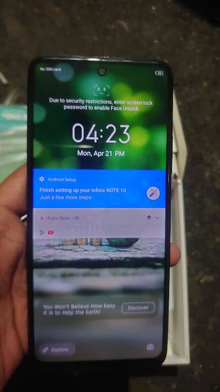 infinix note 10 with box and charger 6/128 8