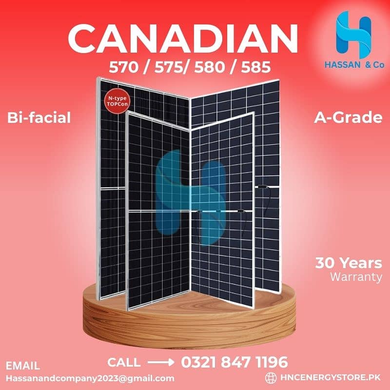 585 Watt Canadian Bi Facial Solar Panel Ex Raiwand Own Import Docs OK 3