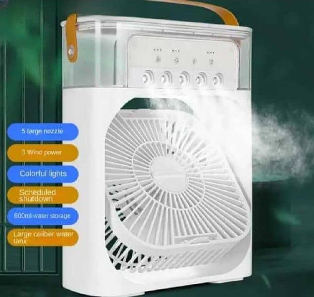 Mini Air Conditioner - 1 Pc Portable Fan with 3 Fan Speeds and 60°ad 0