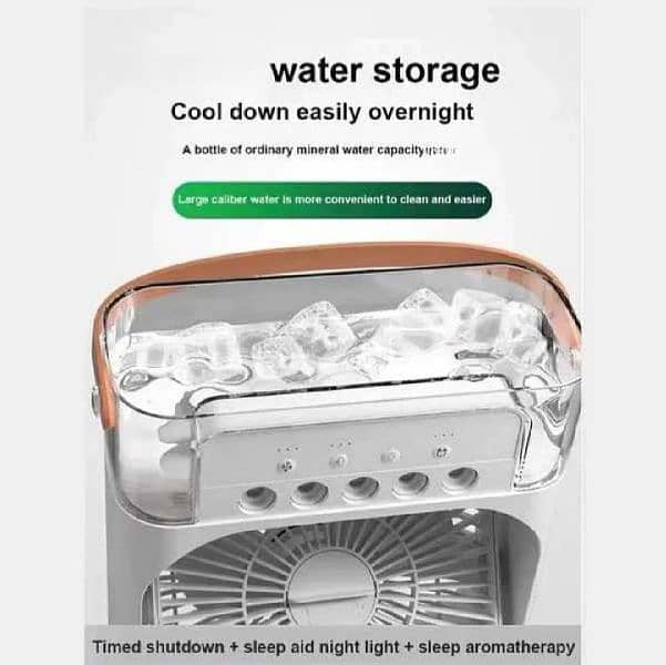 Mini Air Conditioner - 1 Pc Portable Fan with 3 Fan Speeds and 60°ad 1