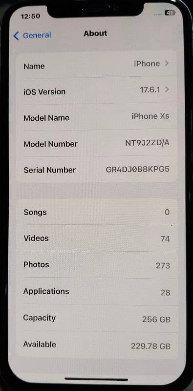 IPHONE XS 256GB RARELY USED CAME FROM U. A. E NONE PTA 1