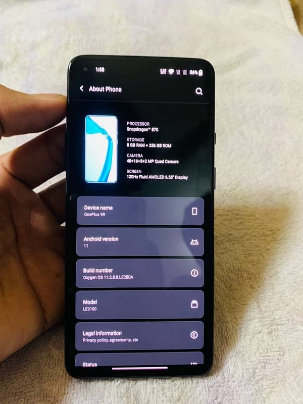 one plus 9r PTA 256gb 6