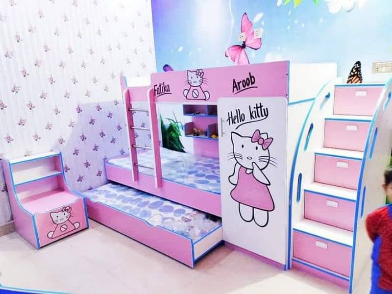 Bunk bed | Kid wooden bunker bed | Baby bed | Double bed | Triple bed 3