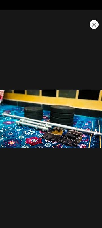 48kg Set 8 in 1 Multi Position Bench Press Plate 5ft Rod LegThigh Exer 4