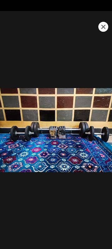 48kg Set 8 in 1 Multi Position Bench Press Plate 5ft Rod LegThigh Exer 5