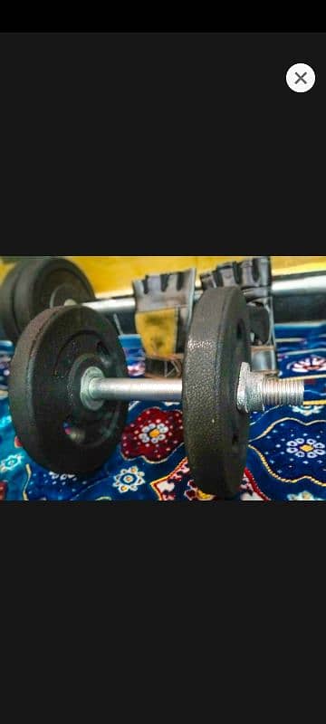48kg Set 8 in 1 Multi Position Bench Press Plate 5ft Rod LegThigh Exer 7