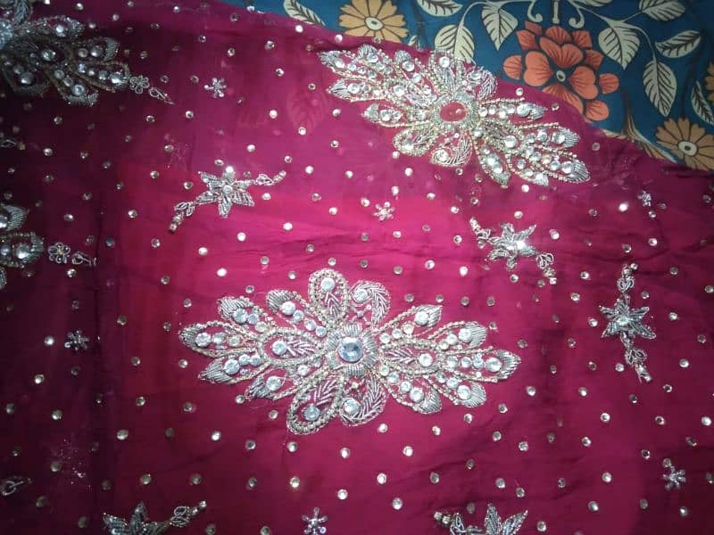 dark pink clor long shirt and lehnga 1