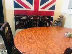 Big Dinning Table & 6 Chairs for Urgent Sale