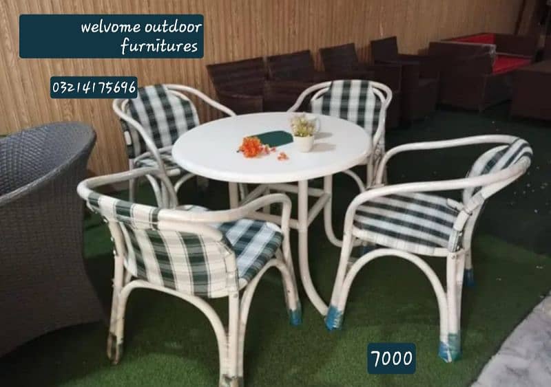 outdoor garden rattan upvc furniture sofa set chairs and table 0