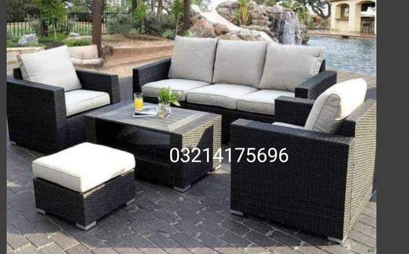 outdoor garden rattan upvc furniture sofa set chairs and table 7