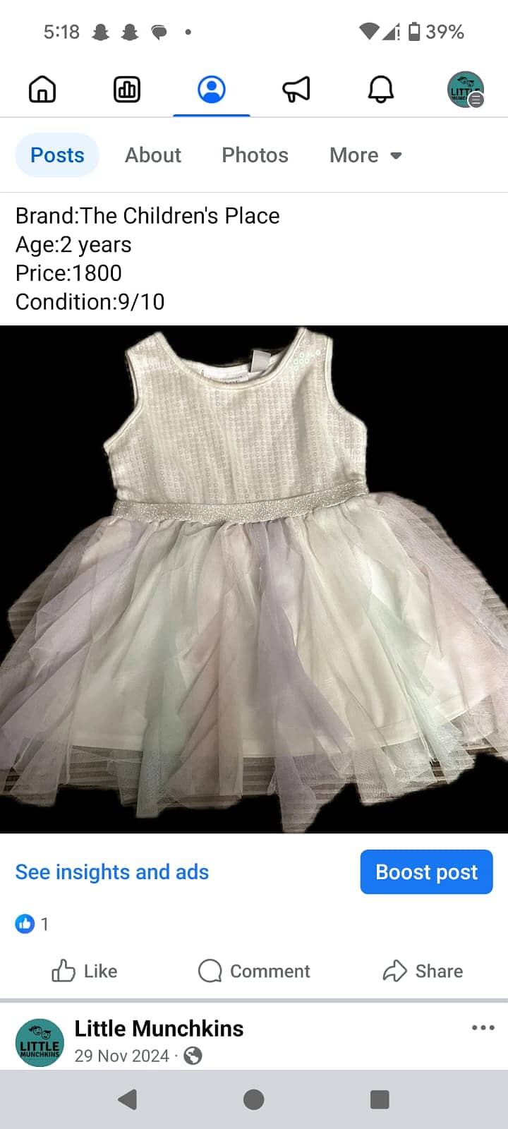 pre loved dresses / kids clothes / baby dresses / clothes /  frocks 1