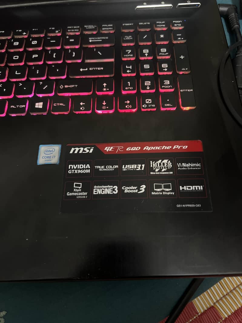 MSI Gaming Laptop – Intel Core i7, 16GB RAM, NVIDIA GTX 960M 2
