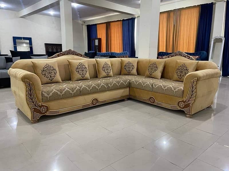 sofa set | L shape sofa | Wooden sofa | Velvet sofa | Luxury sofa 19