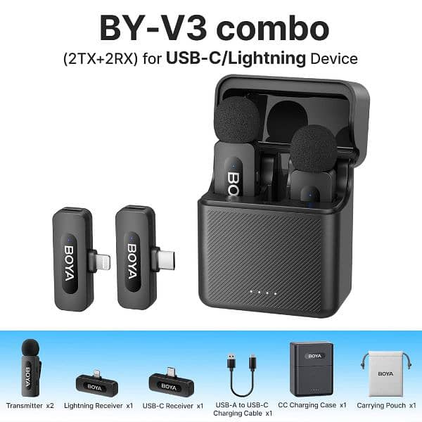 Boya BY-V3, V30, V3-COMBO Dual-Channel Wireless Microphone 03249107656 0
