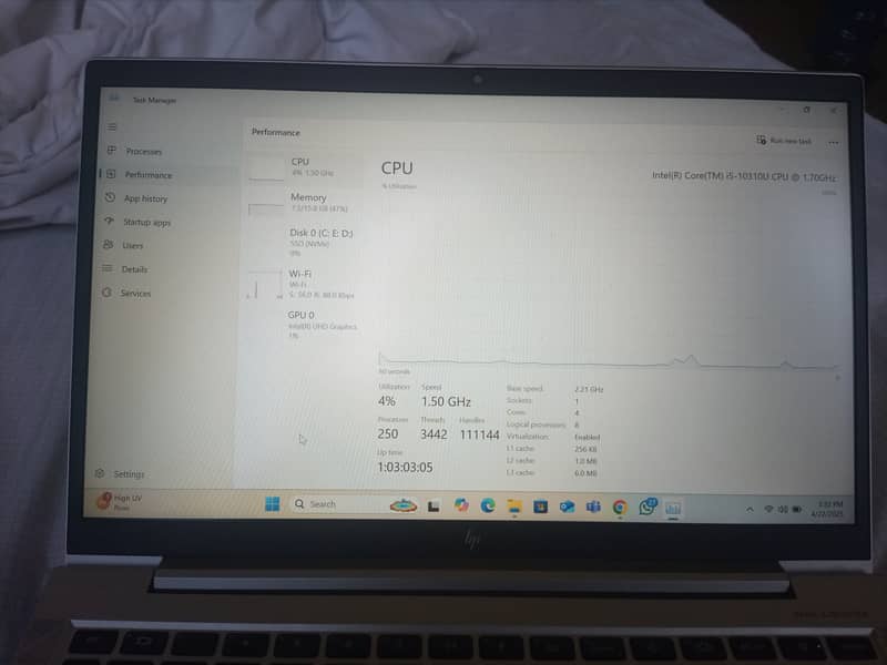 HP ELITE BOOK 840 G7 CORE I5 10TH GENERATION 16/256 8