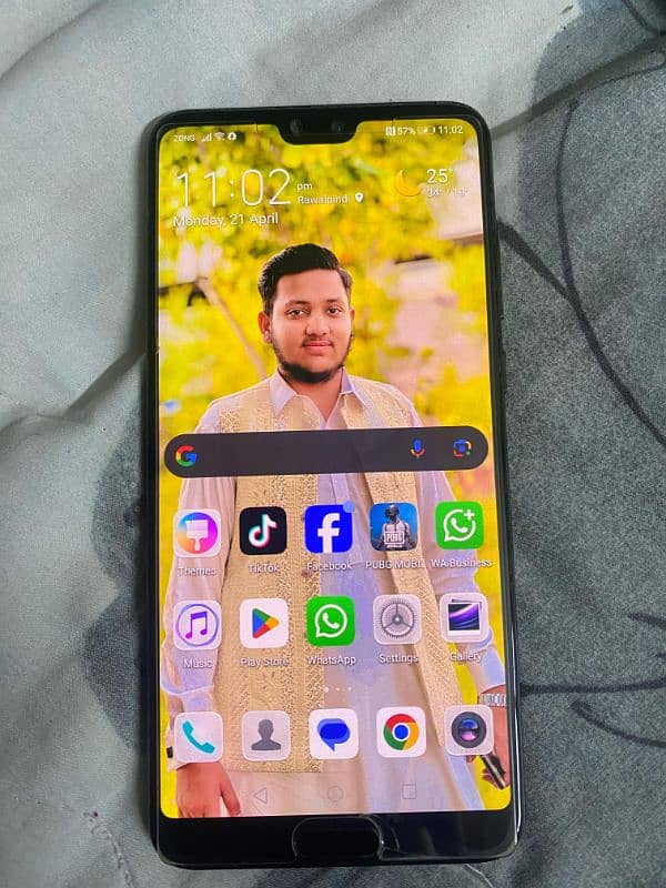 Huawei p20 pro only back crack ha pta approved pannel pr shade ha 1
