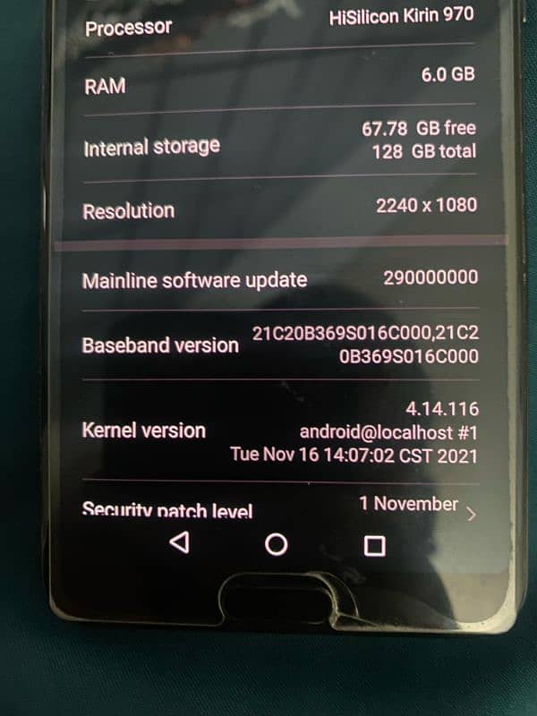 Huawei p20 pro only back crack ha pta approved pannel pr shade ha 5
