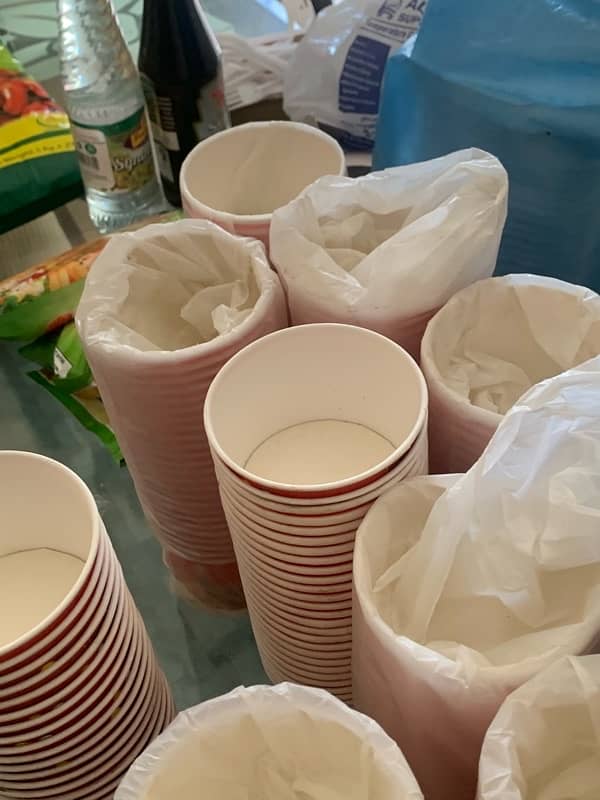 fryer , fries boxes , dips , spoons , plates 5