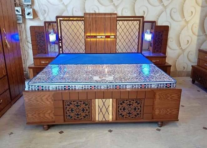 King Size Double Bed with Side Tables – Premium Quality 0