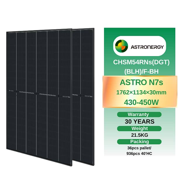 Astro Energy 585w -610 watt N type bifacial 3