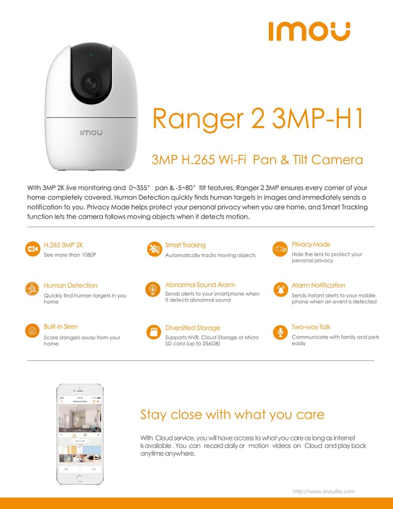 Camera | CCTV camera | WiFi IMOU Ranger 2/2K 3MP IP 360° CCTV Camera 5