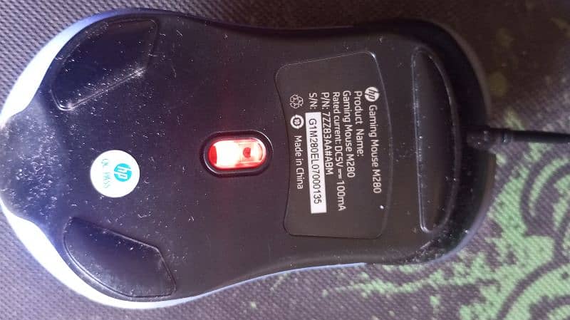 Hp m280 gaming mouse with box 1