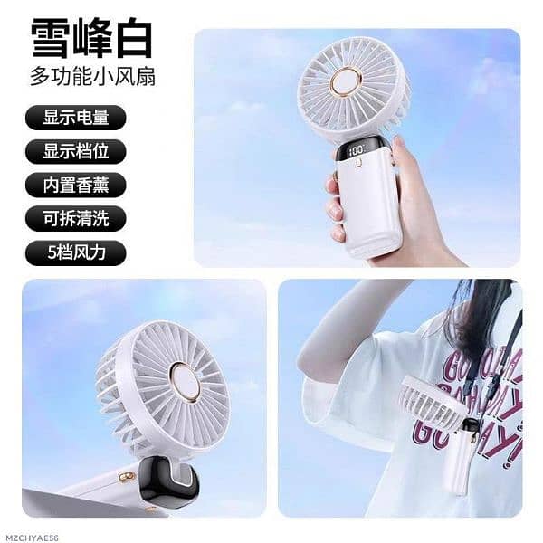 New USB handhold mine fan portable desktop folding small fan Digital 0