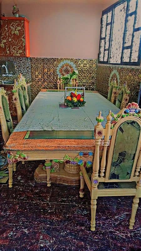 1 dinning table and 8 chairs 0