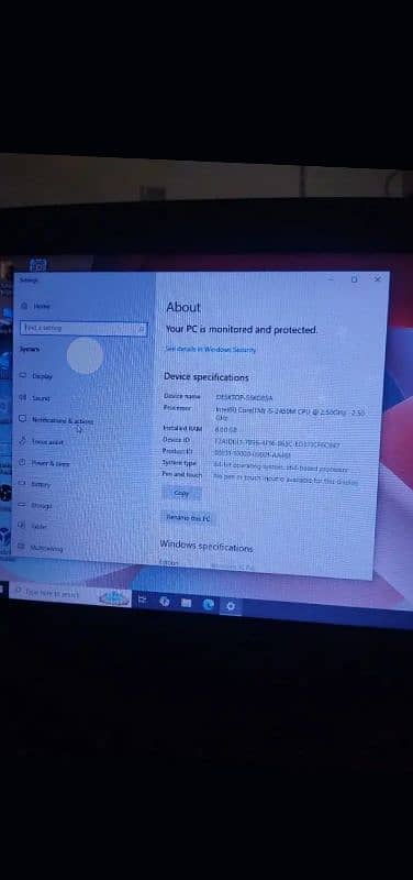 i5 second generation 8 GB ram 128 SSD BETTERY OKAY 1.5 to 2 hours 4