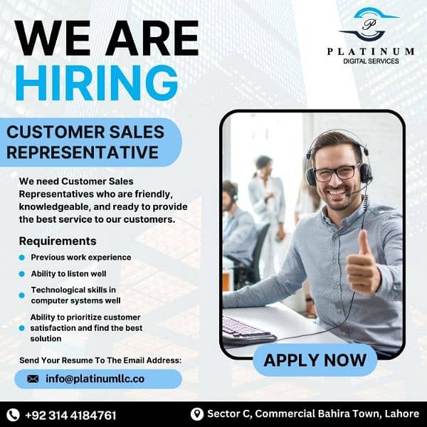 Sales Expert Required | Urgent Hiring | Jobs In Lahore 1
