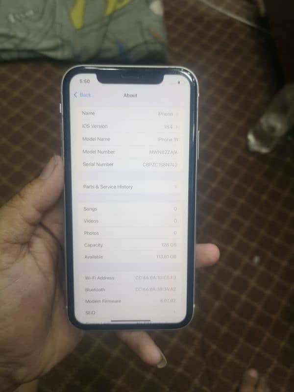 I phone 11 128gb pta aproved 5