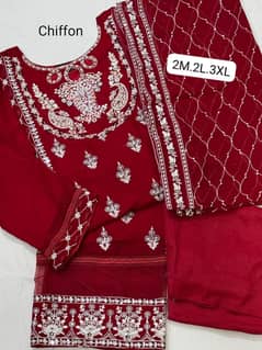 Agha Noor premium quality master Replica 3-Pc chiffon collection