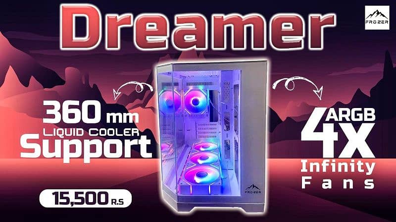 Frozer Gaming Case Fish Tank Tower 4