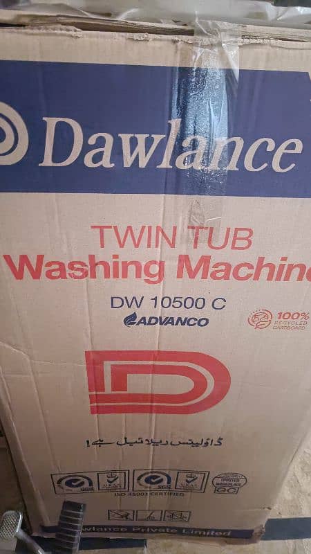 Dawlance semi automatic DW 10500  new pack invertor energy efficient 1