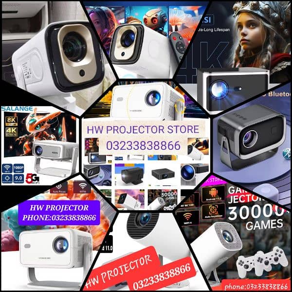 Hd projector 4k multimedia projector | Mini Projector screen 4K 0