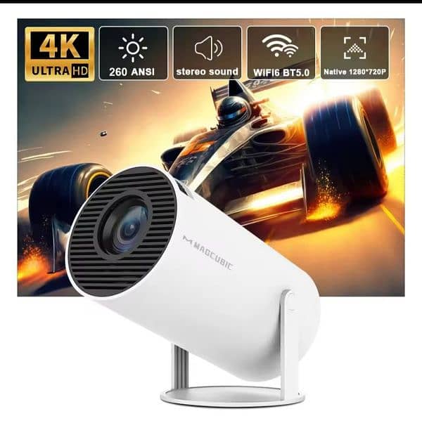 Hd projector 4k multimedia projector | Mini Projector screen 4K 14