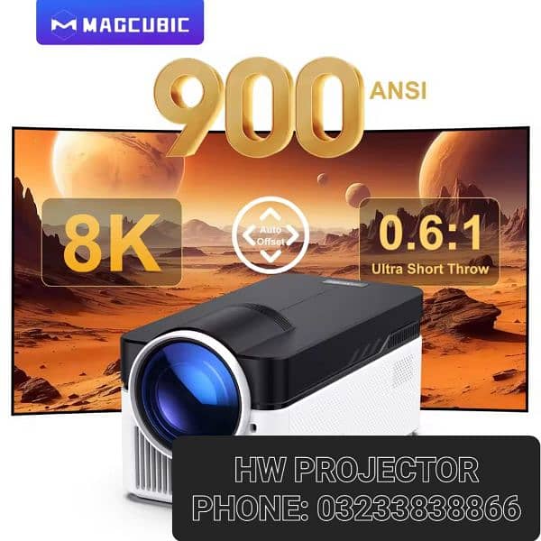 Hd projector 4k multimedia projector | Mini Projector screen 4K 15