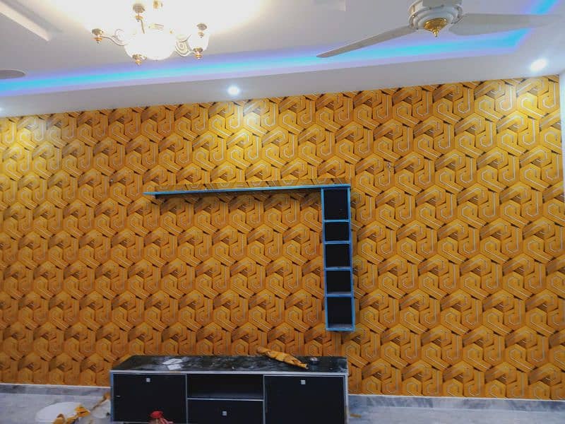 wallpaper wpc wall panelling Gypsum false ceiling available in isb 1