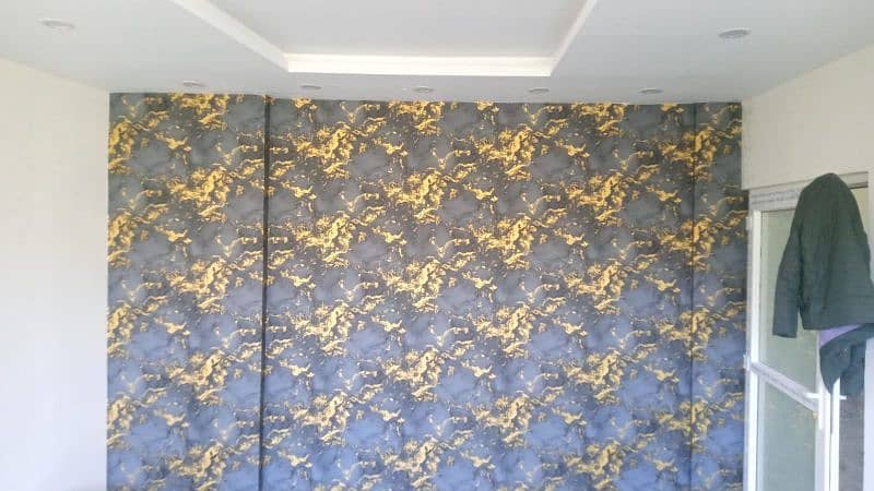 wallpaper wpc wall panelling Gypsum false ceiling available in isb 3