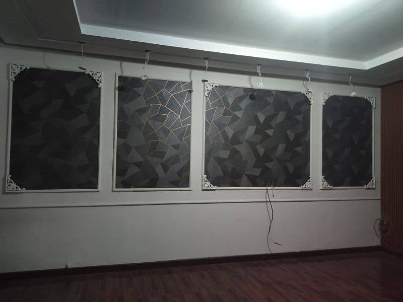 wallpaper wpc wall panelling Gypsum false ceiling available in isb 7