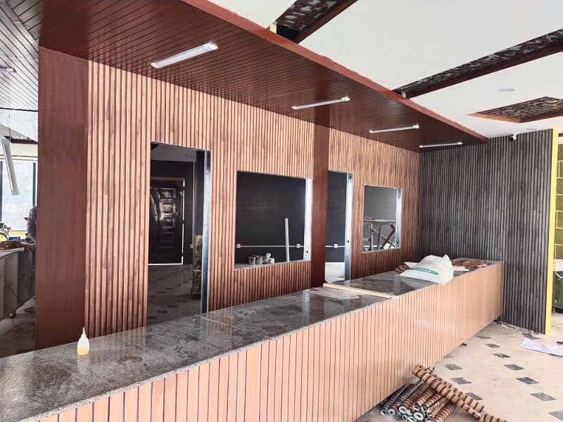 wallpaper wpc wall panelling Gypsum false ceiling available in isb 16