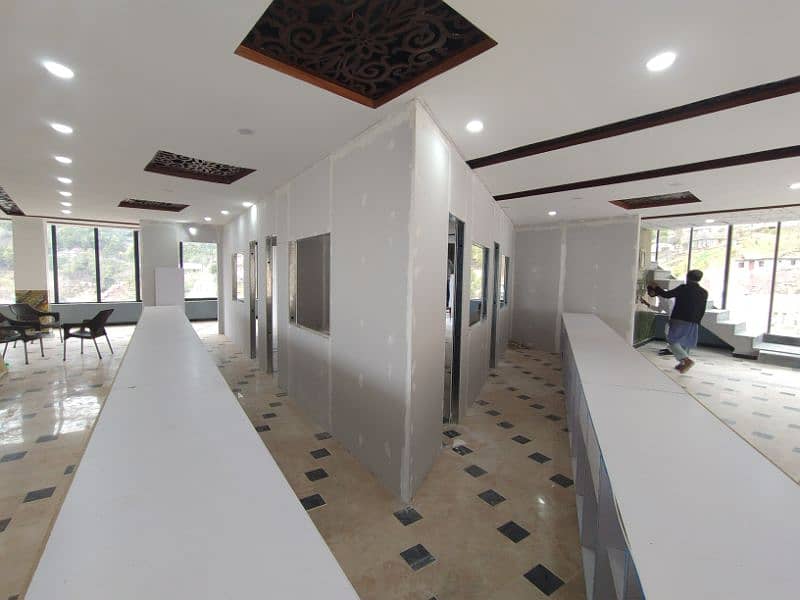 wallpaper wpc wall panelling Gypsum false ceiling available in isb 19