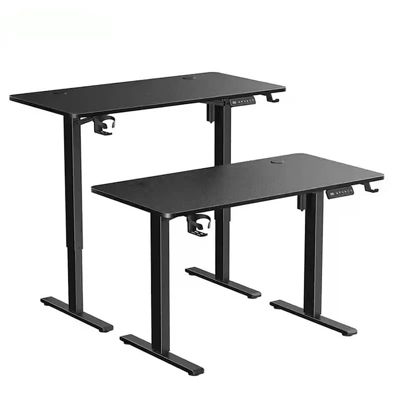 Height adjustable table single motor standing desk carbon fiber textu 2