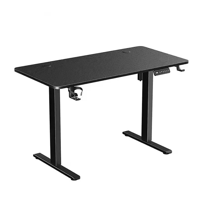 Height adjustable table single motor standing desk carbon fiber textu 3