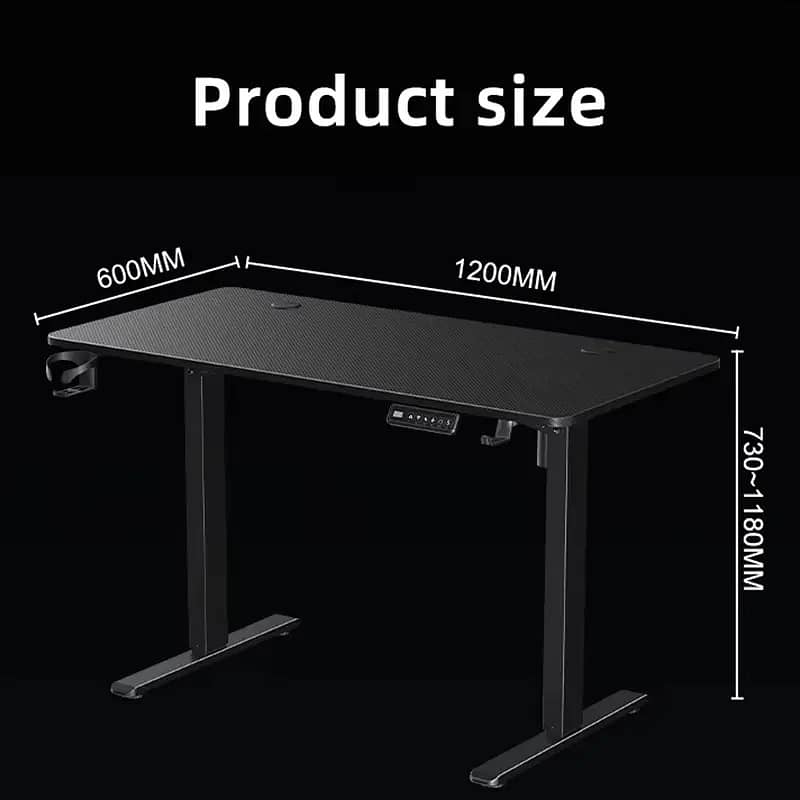 Height adjustable table single motor standing desk carbon fiber textu 4